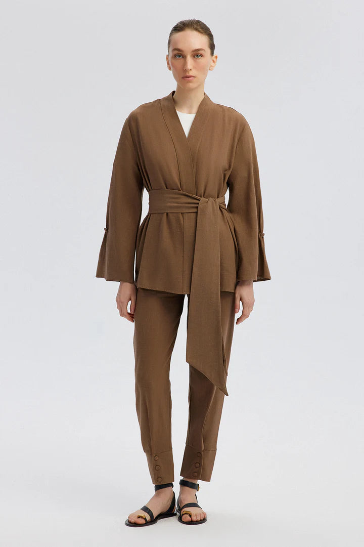 BELTED KIMONO SET