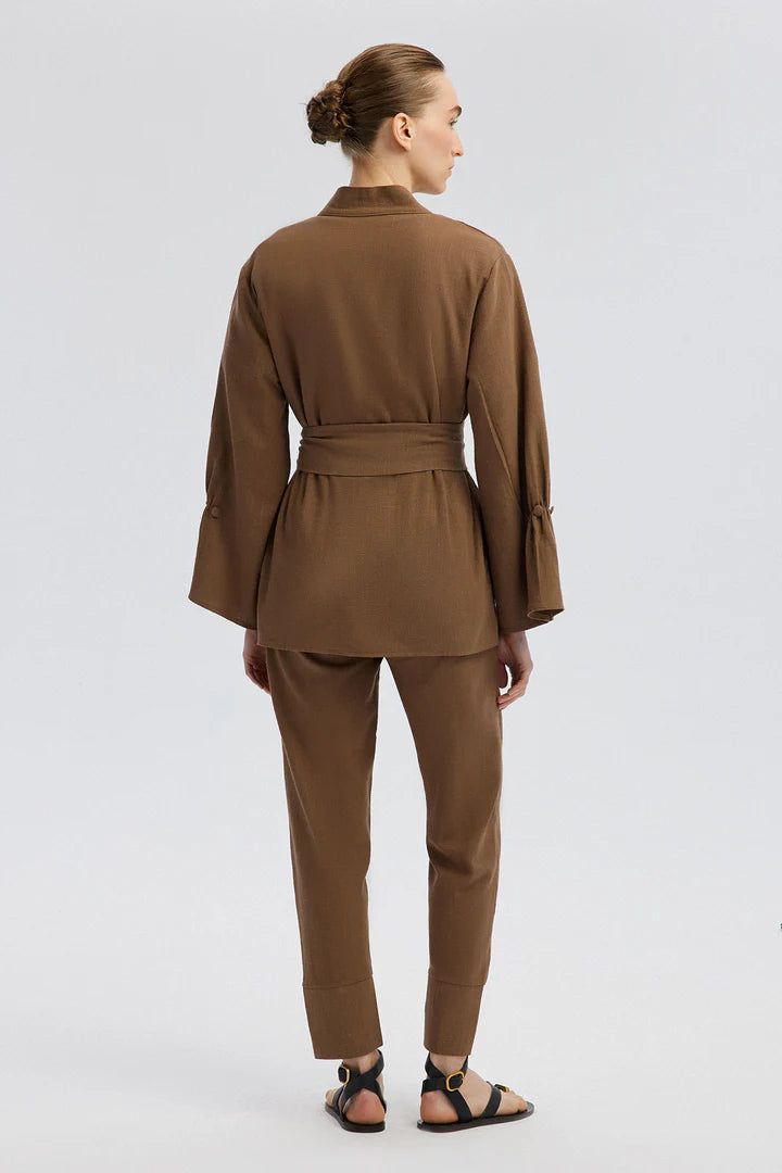 BELTED KIMONO SET
