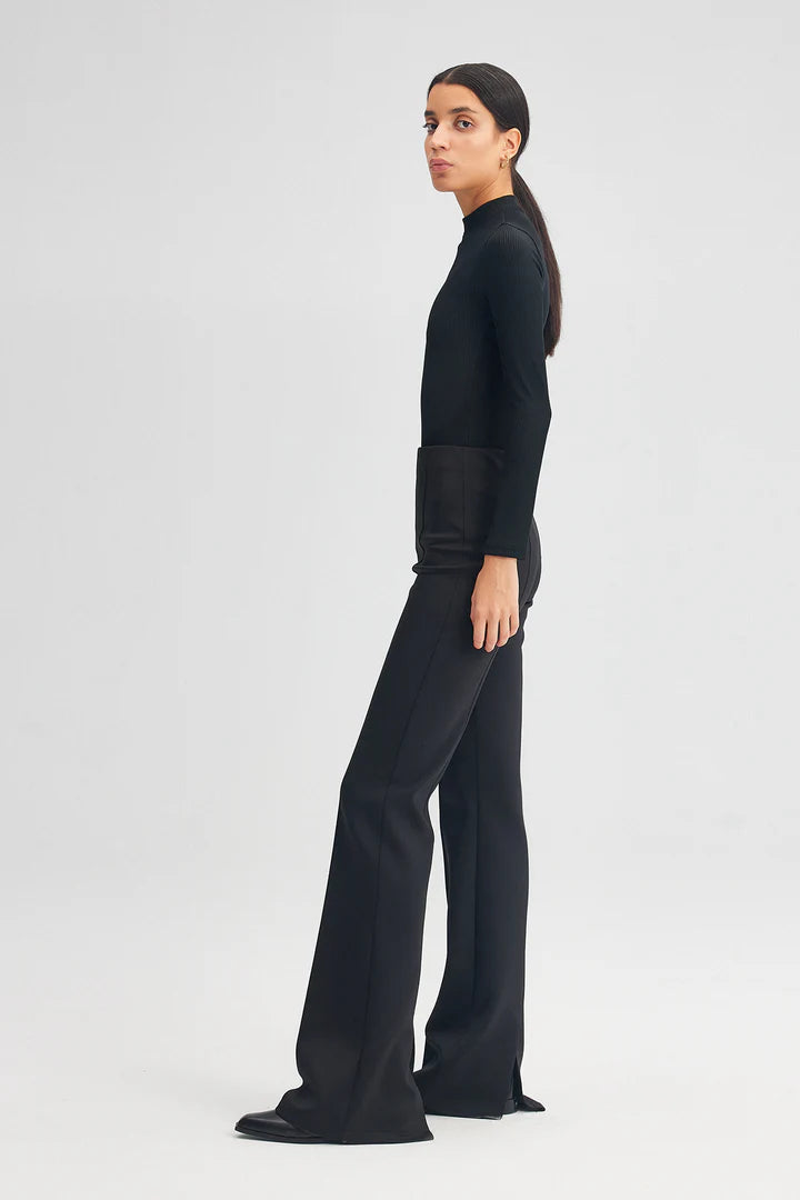 RIBBED BODY WITH NECKBAND - Black