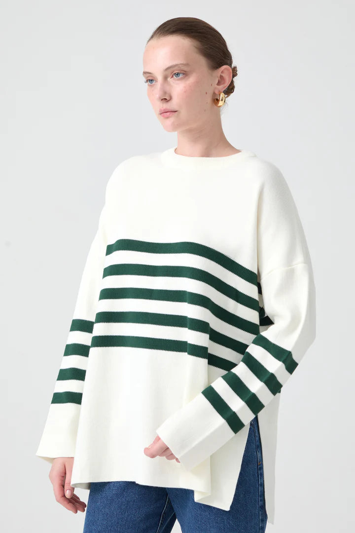 STRIPED KNIT TUNIC