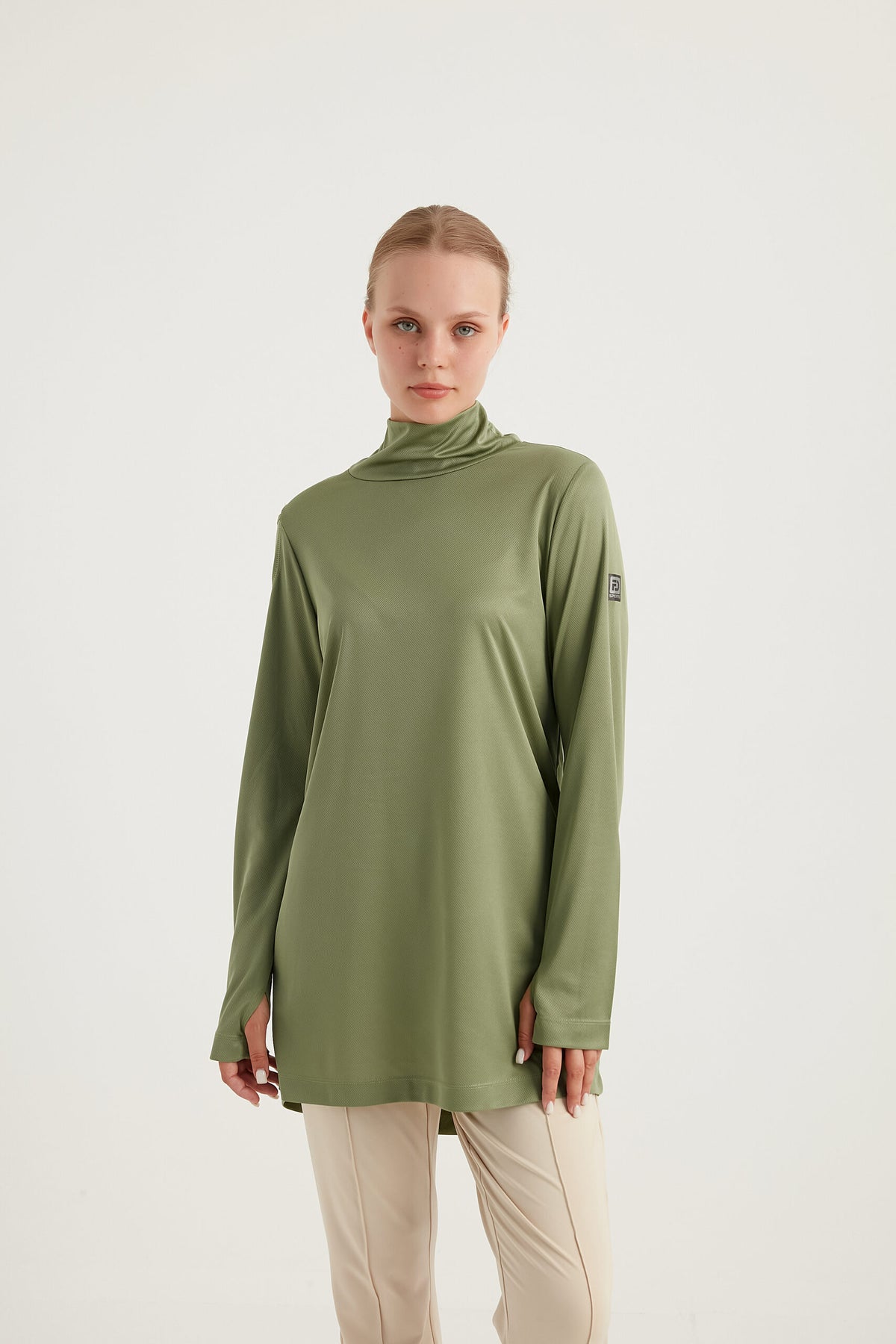 GYM-FIT High Neck Quick Dry Top – Pastel Green
