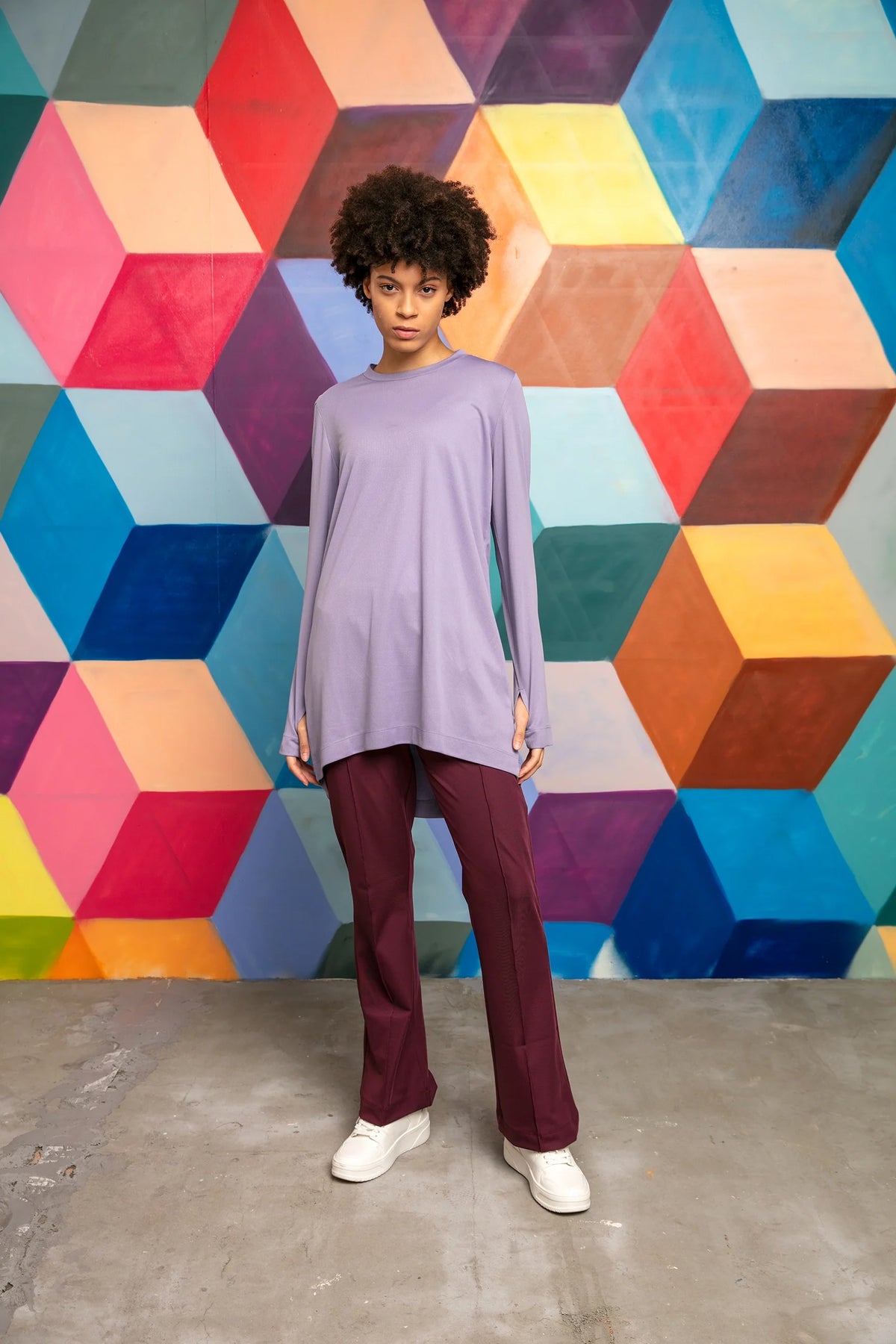 TRAIN-FIT Crew neck Quick Dry Top– Lavender